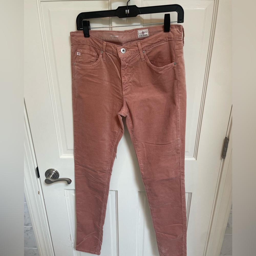 Ag Adriano Goldschmied The Legging Super Skinny Salmon Corduroy